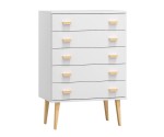 Komoda č1 šířka 80 cm 5š Venuci bílý