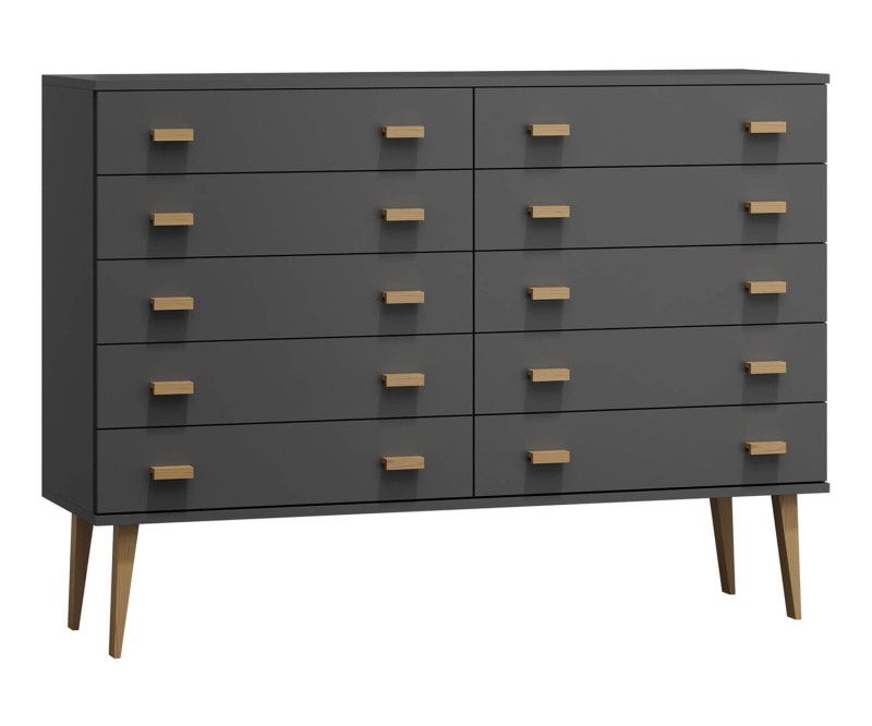 Komoda č2 šířka 120 cm 5š Venuci šedá