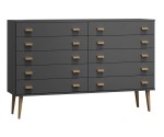 Komoda č2 šířka 160 cm 5š Venuci šedá