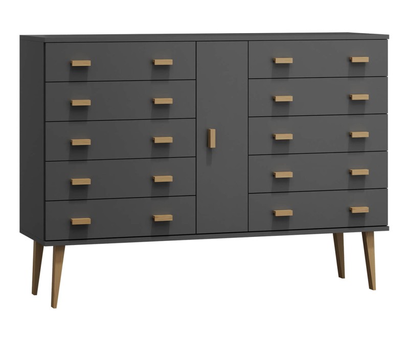 Komoda č4 šířka 120 cm 5š Venuci šedá