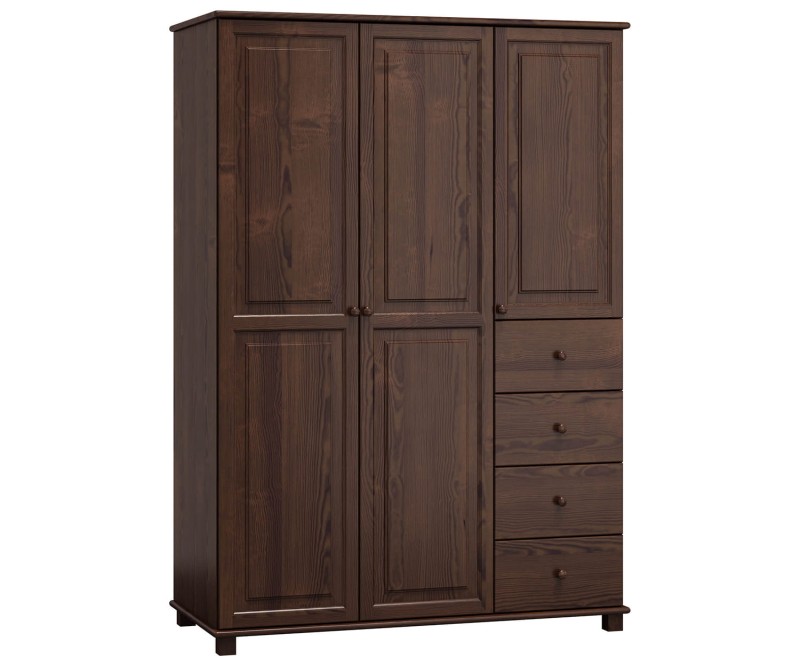 Šatní skříň 3Dč4 šířka 120 ořech