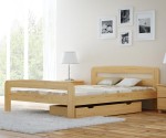 Postel z masivu 160x200 Nastěnka borovice s roštem