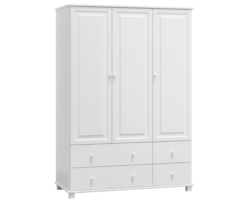 Šatní skříň 3Dč7 šířka 120 bílá