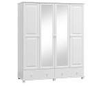 Šatní skříň 4Dč3 šířka 160 bílá