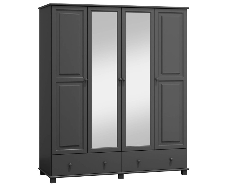 Šatní skříň 4Dč3 šířka 160 šedá