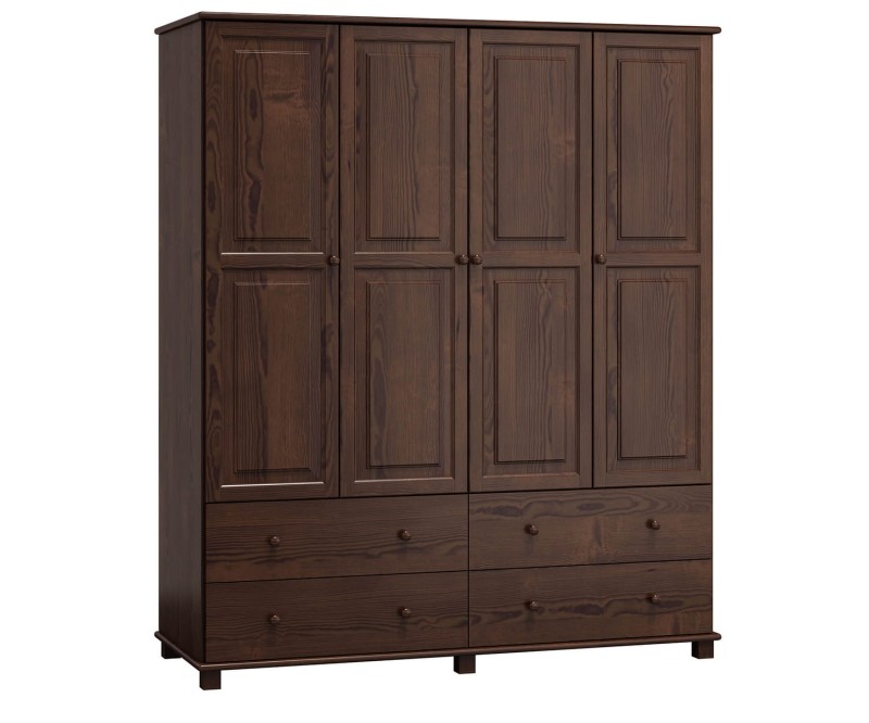 Šatní skříň 4Dč6 šířka 160 ořech