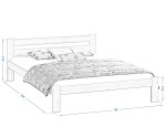 Postel z masivu VitBed 160x200 Akio dub s roštem