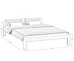 Postel z masivu VitBed 160x200 Isao dub s roštem