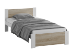 Postel 90x200 DMD3 bílá+dub sonoma s roštem
