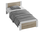 Postel 90x200 DMD3 bílá+dub sonoma s roštem
