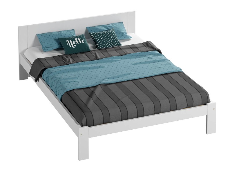 Postel 140x200 DMD5 bílá s roštem