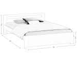Postel 160x200 DMD6 bílá s roštem