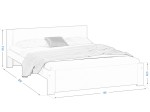 Postel 140x200 DMD9 bílá s roštem