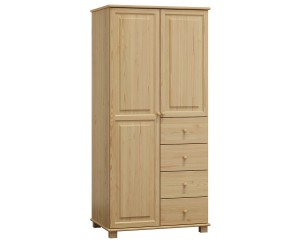 Šatní skříň 2Dč3 šířka 80 věšák/police borovice