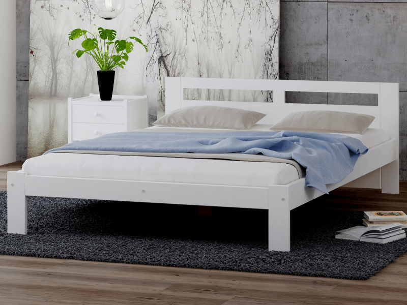 Postel 120x200 DMD1 bílá s roštem