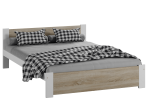 Postel 160x200 DMD3 bílá+dub sonoma s roštem