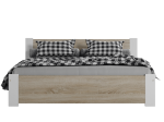 Postel 160x200 DMD3 bílá+dub sonoma s roštem