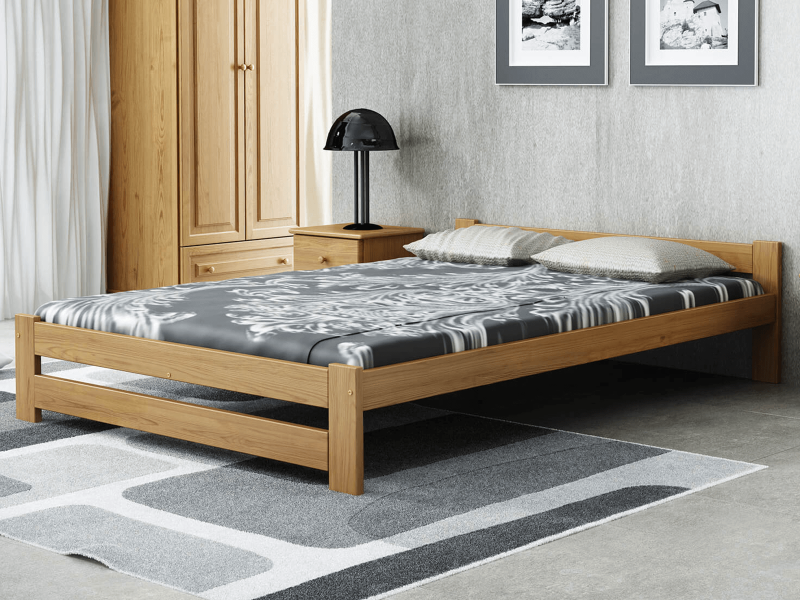 Postel z masivu VitBed 140x200cm Ran dub s roštem