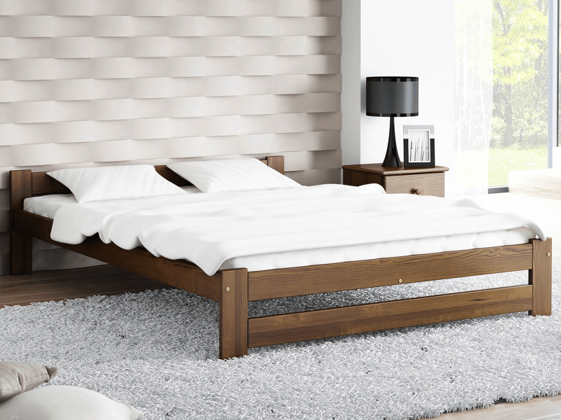 Postel z masivu VitBed 140x200cm Ran ořech s roštem + Matrace Niobé 140x200