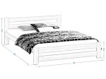 Postel z masivu VitBed 120x200cm Eureka dub s roštem