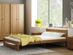 Postel z masivu VitBed 120x200cm Eureka dub s roštem + Matrace Niobé 120x200