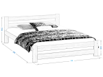 Postel z masivu VitBed 140x200cm Eureka dub s roštem