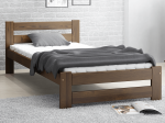 Postel z masivu VitBed 90x200cm Eureka ořech s roštem + Matrace Niobé 90x200