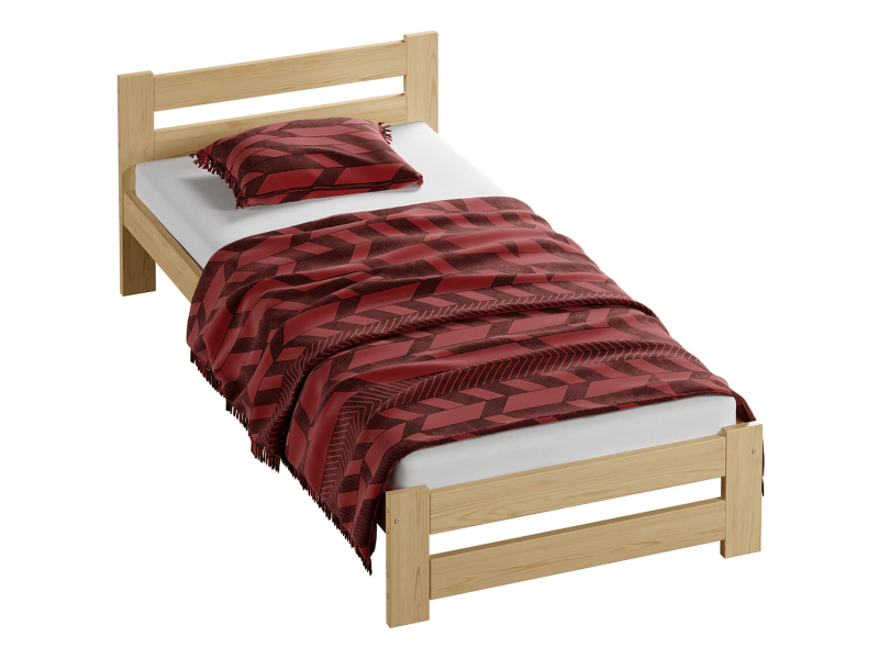 Postel z masivu VitBed 90x200cm Eureka není lakovaná s roštem
