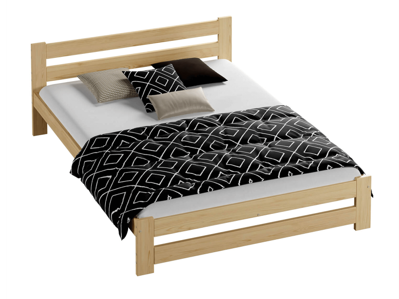 Postel z masivu VitBed 140x200cm Eureka borovice s roštem + Matrace Niobé 140x200