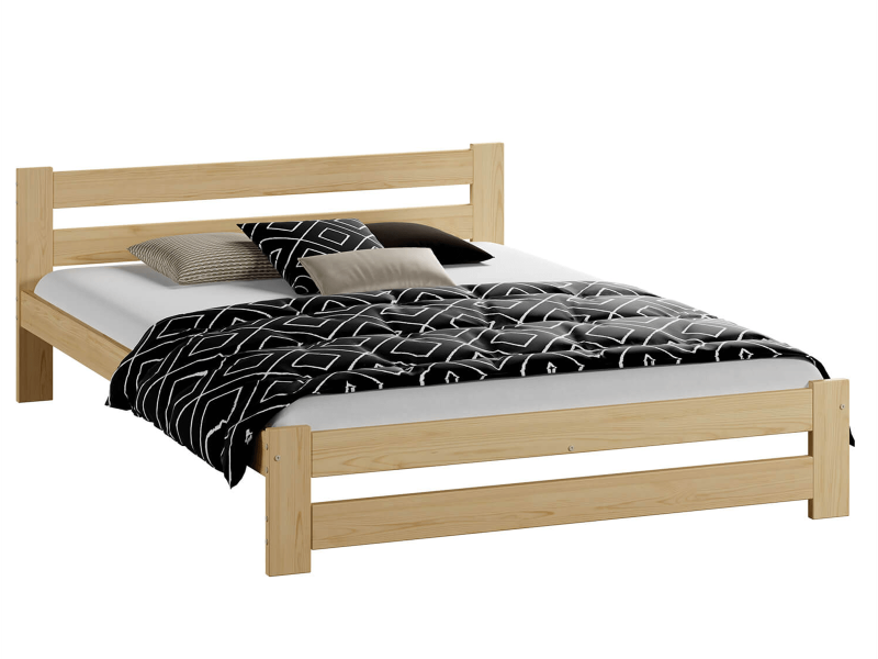 Postel z masivu VitBed 140x200cm Eureka borovice s roštem + Matrace Niobé 140x200