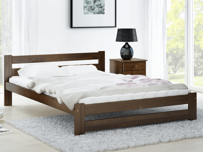 Postel z masivu VitBed 160x200cm Eureka ořech s roštem