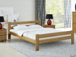 Postel z masivu VitBed 140x200cm Kenta dub s roštem + Matrace Kassandra 140x200cm