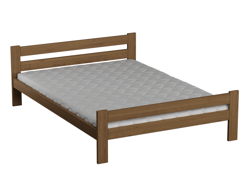 Postel  z masivu VitBed 160x200cm Kenta dub s roštem + Matrace Kassandra 160x200cm