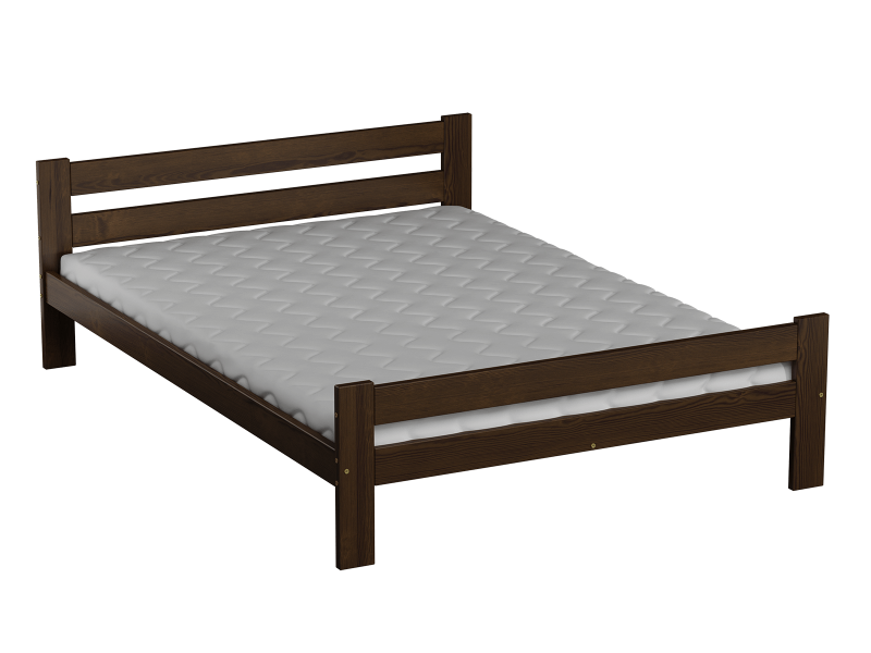 Postel z masivu VitBed 160x200cm Kenta ořech s roštem + Matrace Kassandra 160x200cm