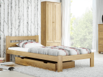 Postel z masivu VitBed 90x200cm Akio dub s roštem