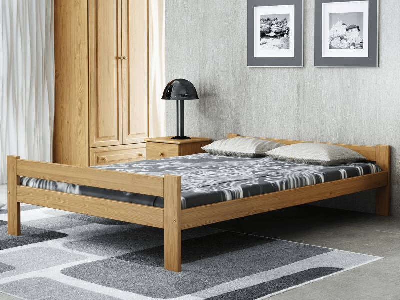 Postel z masivu VitBed 160x200 Fumi dub s roštem