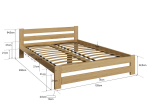 Postel z masivu VitBed 120x200cm Eureka dub s roštem + Matrace Niobé 120x200