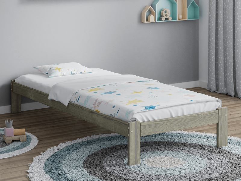 Postel z masivu VitBed 90x200 Anzu lanýžový dub s roštem