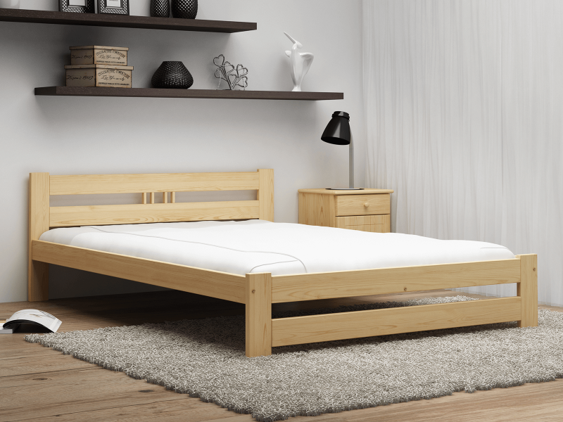 Postel z masivu VitBed 160x200 LUX borovice s roštem