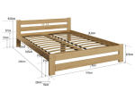 Postel z masivu VitBed 160x200 LUX borovice s roštem