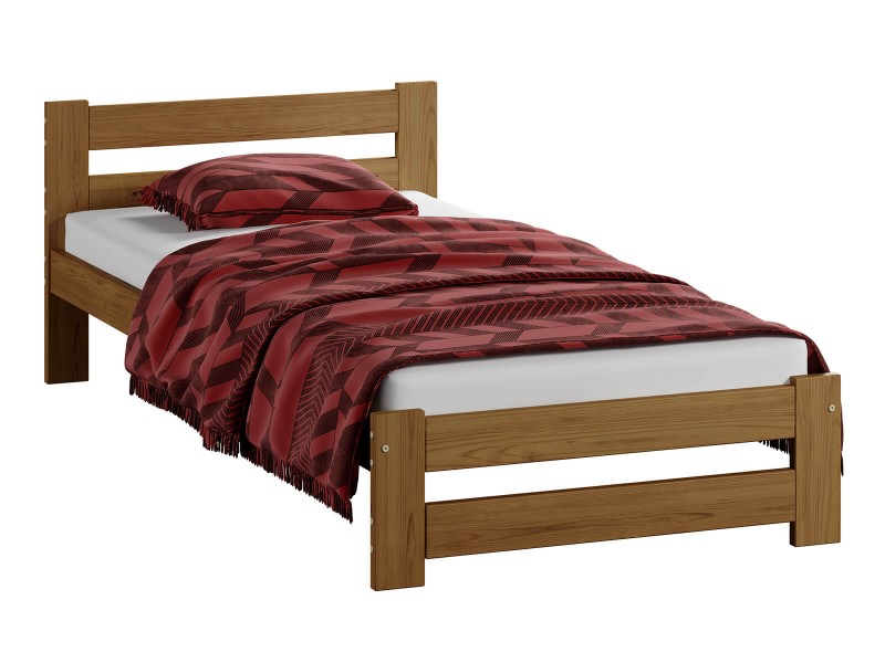 Postel z masivu VitBed 90x200cm Eureka dub s roštem + Matrace Niobé 90x200
