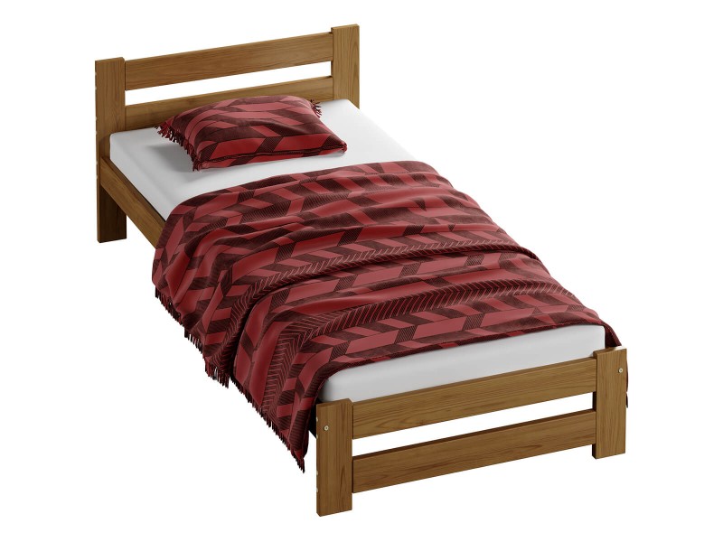 Postel z masivu VitBed 90x200cm Eureka dub s roštem + Matrace Niobé 90x200