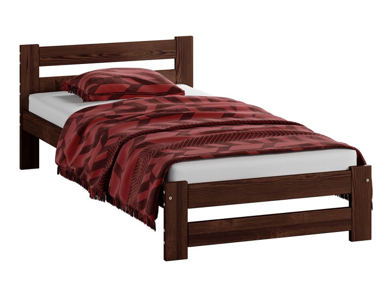 Postel z masivu VitBed 90x200cm Eureka ořech s roštem + Matrace Niobé 90x200