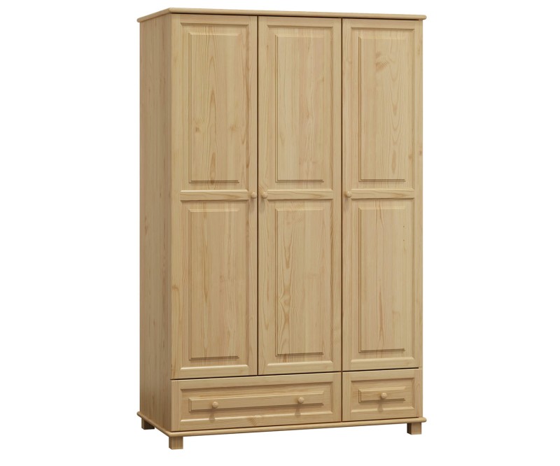 Šatní skříň 3Dč1 šířka 120 borovice