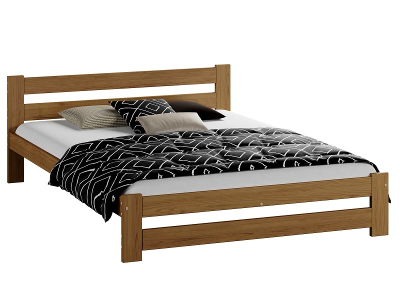 Postel z masivu VitBed 140x200cm Eureka dub s roštem + Matrace Niobé 140x200