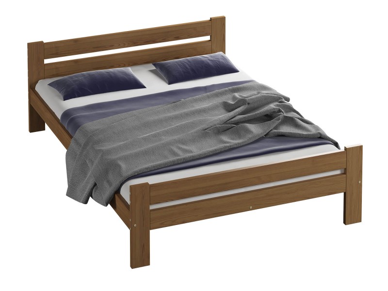 Postel z masivu VitBed 140x200cm Kenta dub s roštem + Matrace Kassandra 140x200cm