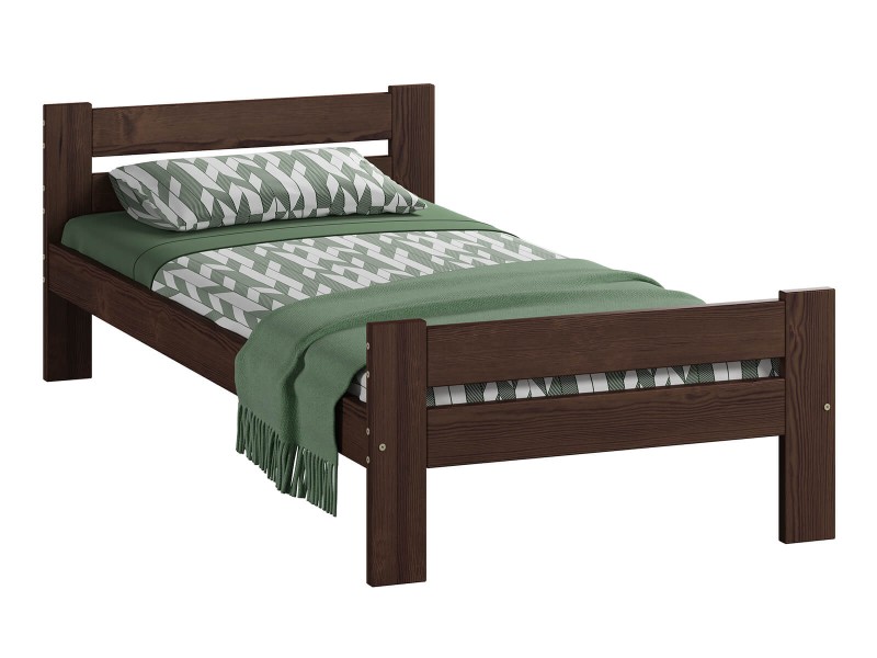 Postel z masivu VitBed 90x200cm Kenta ořech s roštem