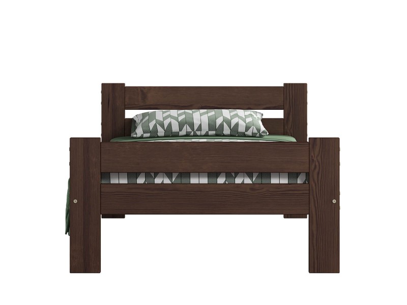 Postel z masivu VitBed 90x200cm Kenta ořech s roštem