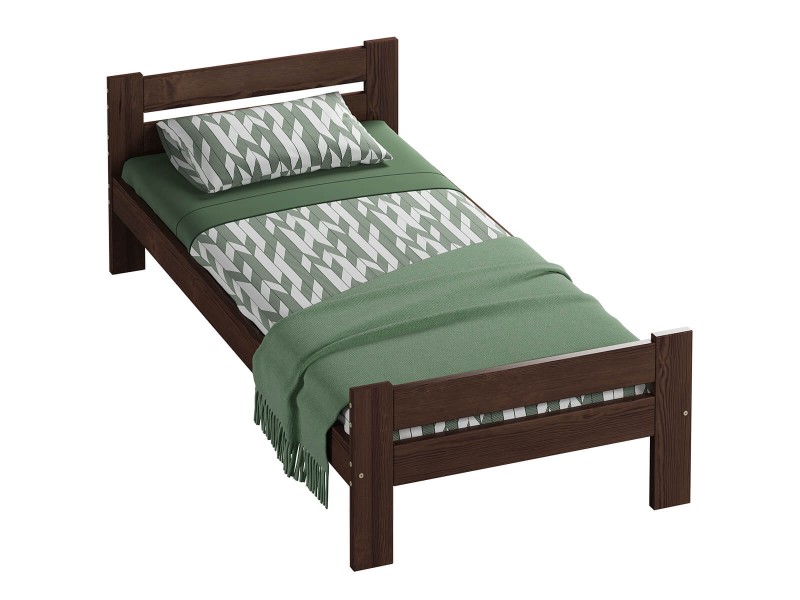 Postel z masivu VitBed 90x200cm Kenta ořech s roštem