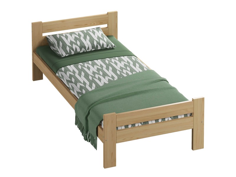 Postel z masivu VitBed 90x200cm Kenta borovice s roštem